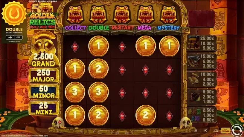 5 Golden Relics Hold & Win slot screenshot 4