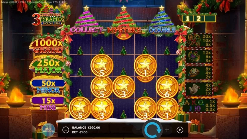 3 Christmas Pyramids: Hold and Win slot screenshot 3
