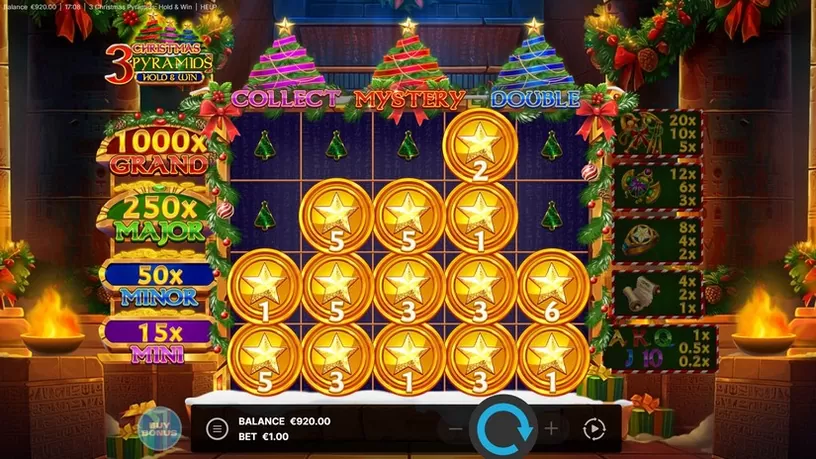 3 Christmas Pyramids: Hold and Win slot screenshot 4