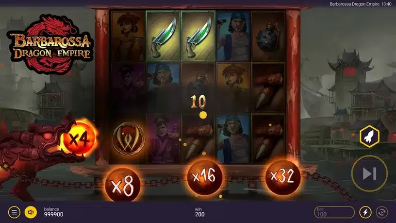 Barbarossa Dragon Empire slot screenshot 2