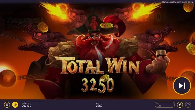 Barbarossa Dragon Empire slot screenshot 5