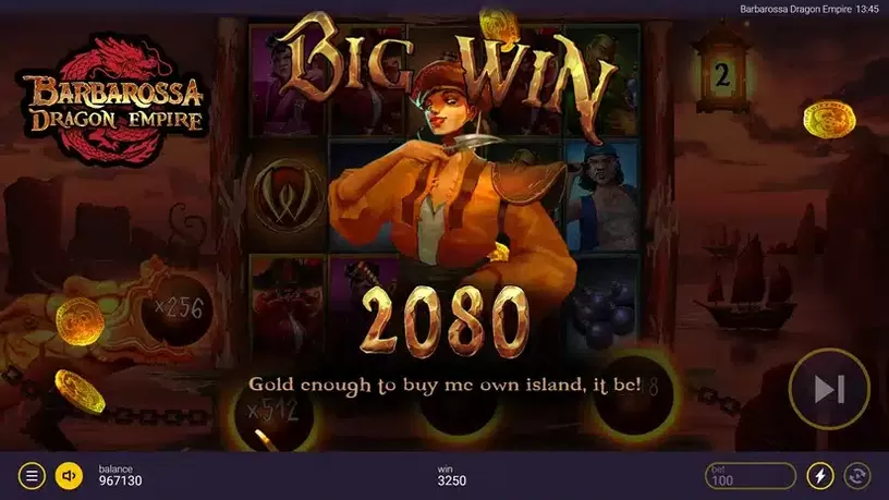 Barbarossa Dragon Empire slot screenshot 4