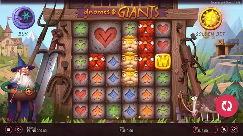 Gnomes & Giants slot screenshot 1