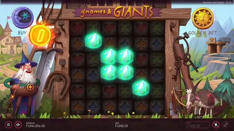 Gnomes & Giants slot screenshot 2
