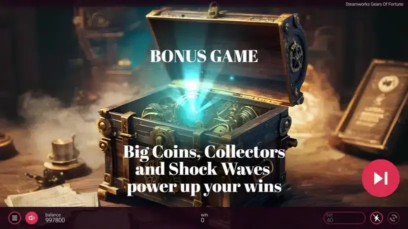 Steamworks Gears of Fortune slot screenshot 2