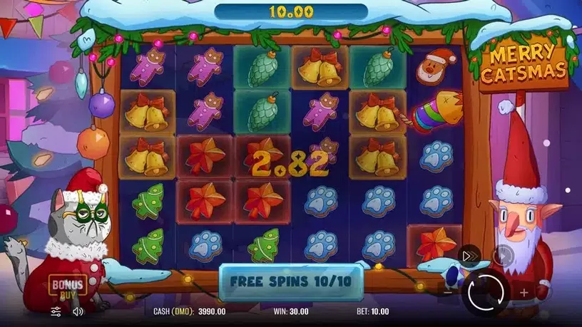 Merry Catsmas slot screenshot 3