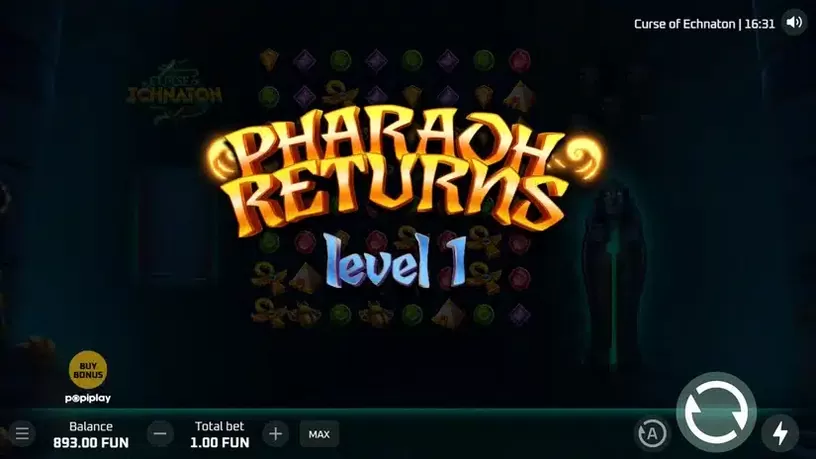 Curse of Echnaton slot screenshot 2