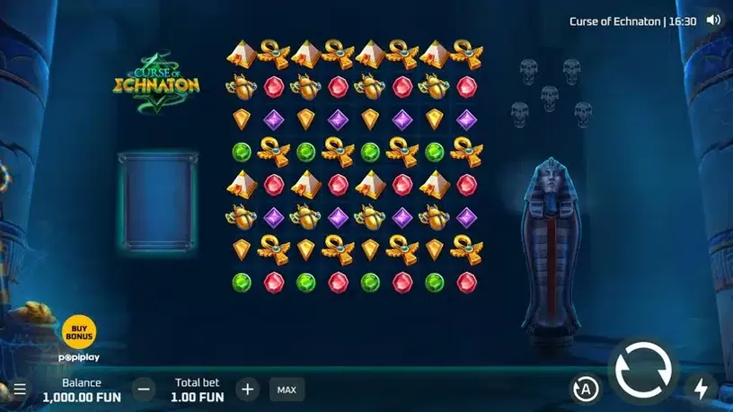 Curse of Echnaton slot screenshot 1