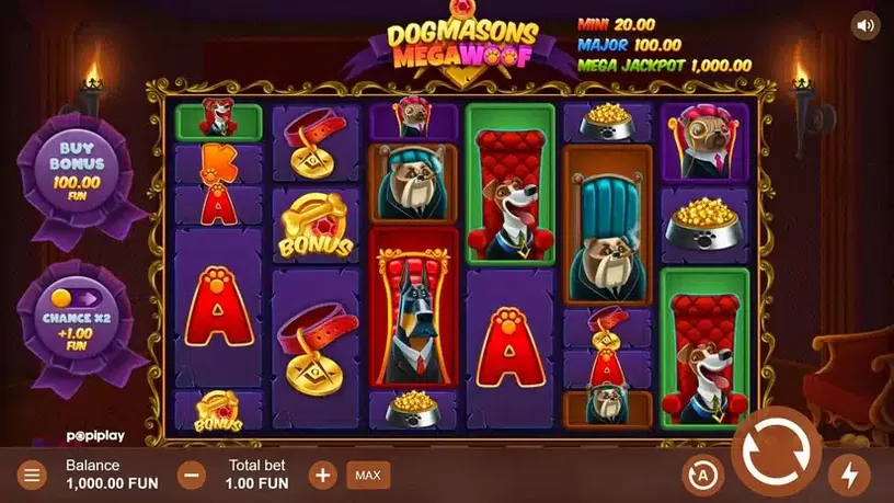 Dogmasons MegaWOOF slot screenshot 1