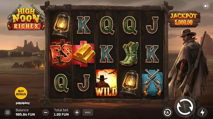 High Noon Riches slot screenshot 1