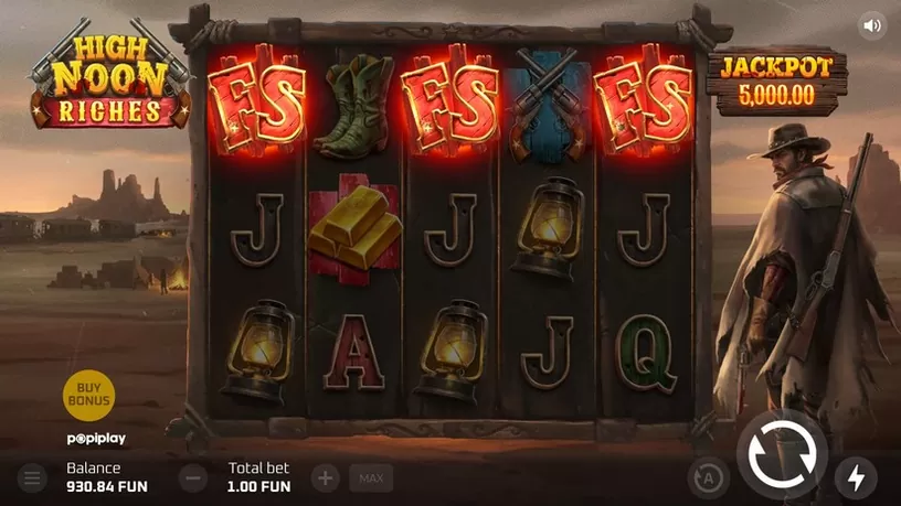 High Noon Riches slot screenshot 2