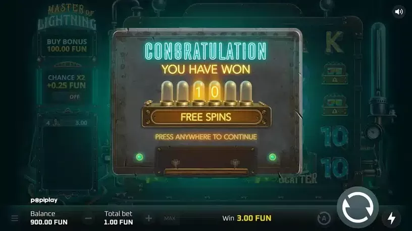 Master of Lightning slot screenshot 3