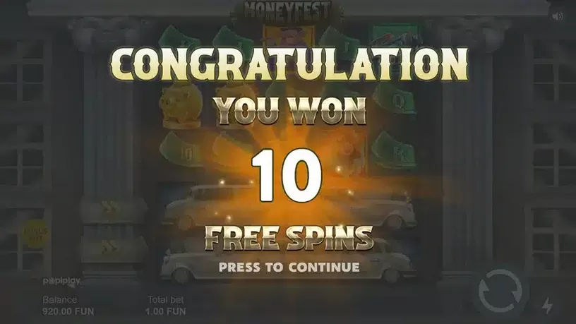 Moneyfest slot screenshot 3