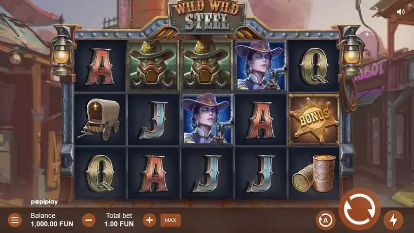 Wild Wild Steel slot screenshot 1