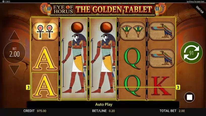 Eye of Horus: The Golden Tablet slot screenshot 2