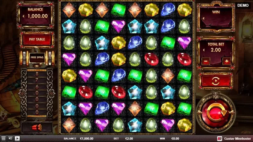 Gustav Minebuster slot screenshot 1