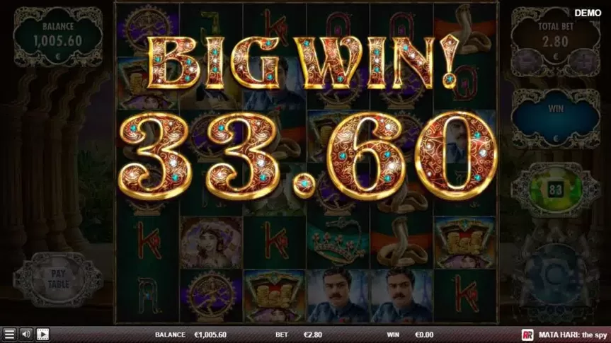 Mata Hari The Spy slot screenshot 5
