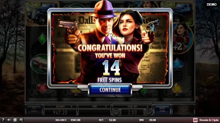 Bonnie & Clyde (Red Rake Gaming) slot screenshot 3