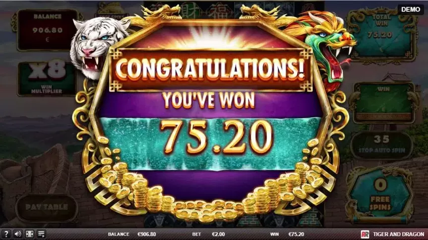 Tiger and Dragon slot screenshot 6
