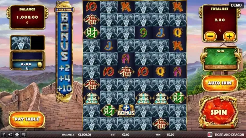 Tiger and Dragon slot screenshot 1