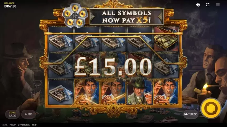 5 Families slot screenshot 3