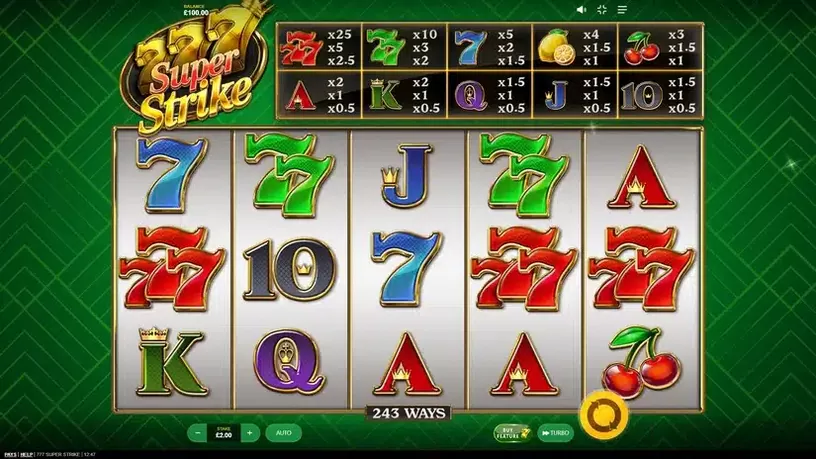 777 Super Strike slot screenshot 1