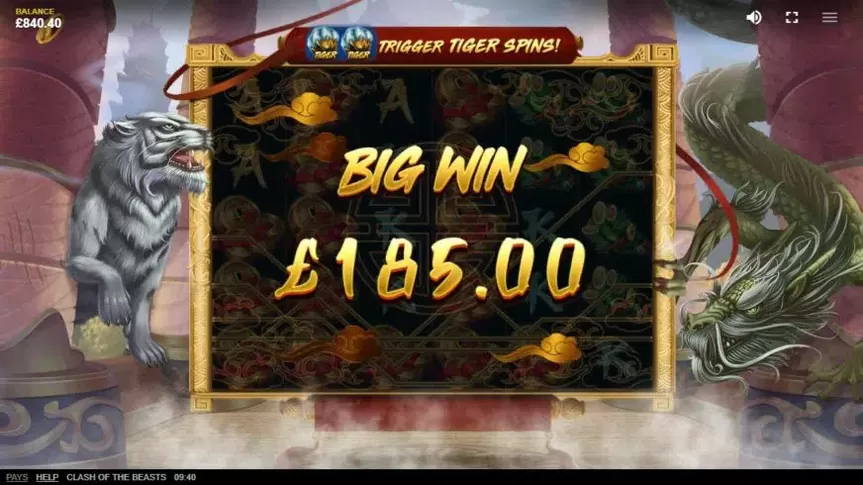 Clash Of The Beasts slot screenshot 4