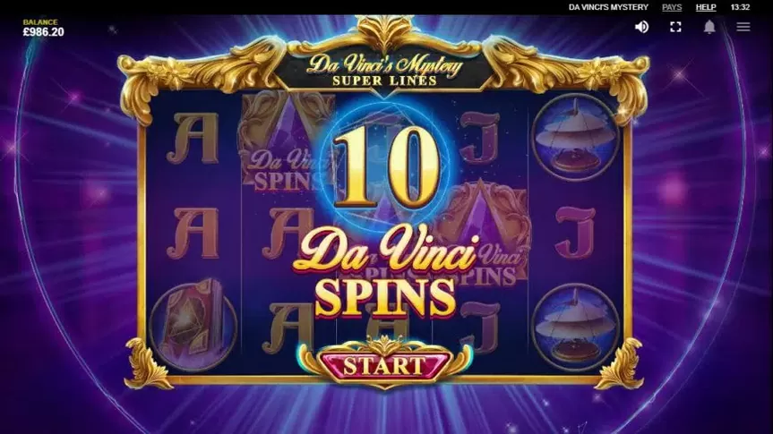 Da Vinci’s Mystery slot screenshot 4