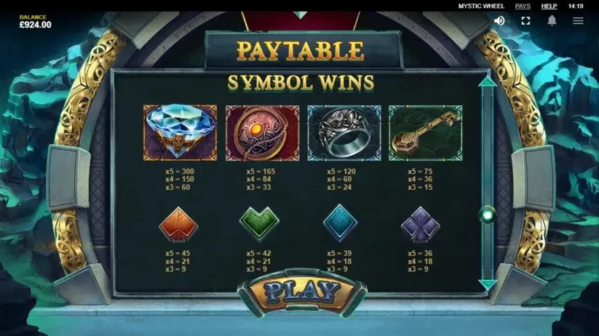 Mystic Wheel slot screenshot 2