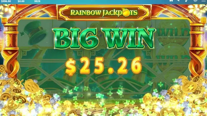 Rainbow Jackpots slot screenshot 2