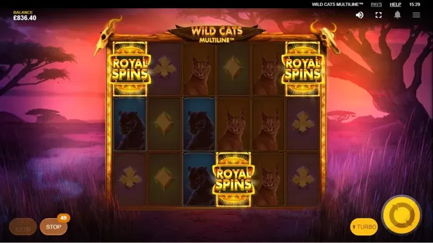 Wild Cats Multiline™ slot screenshot 5