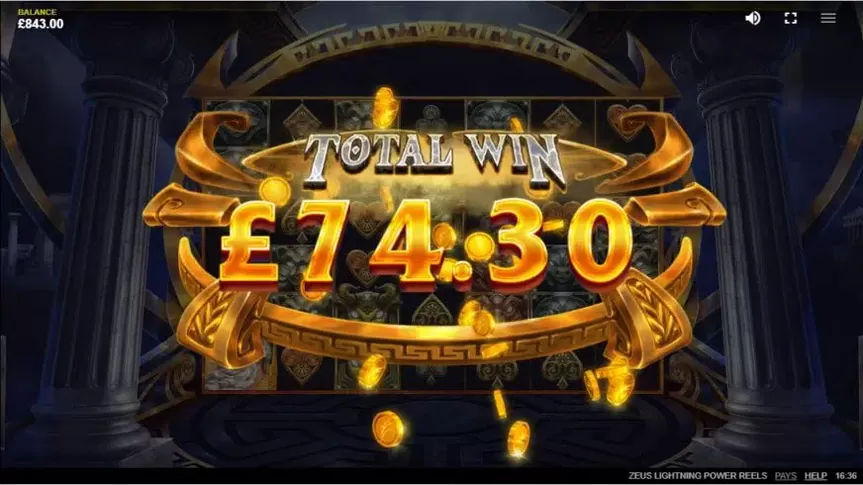 Zeus Lightning Power Reels slot screenshot 5