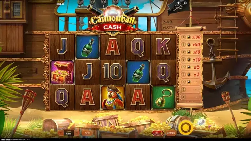 Cannonball Cash slot screenshot 1