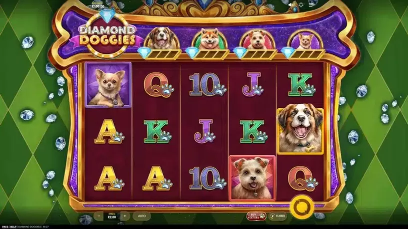 Diamond Doggies slot screenshot 1