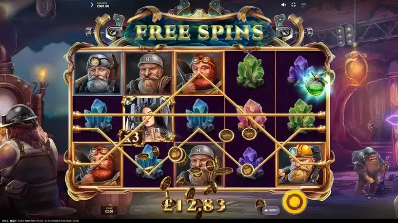 Gold Mine Mistress slot screenshot 6