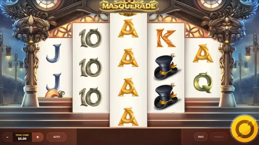 Masquerade slot screenshot 1