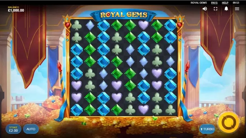 Royal Gems slot screenshot 1