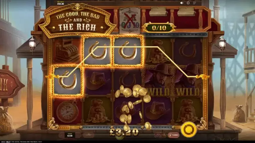 The Good, The Bad and The Rich slot screenshot 5
