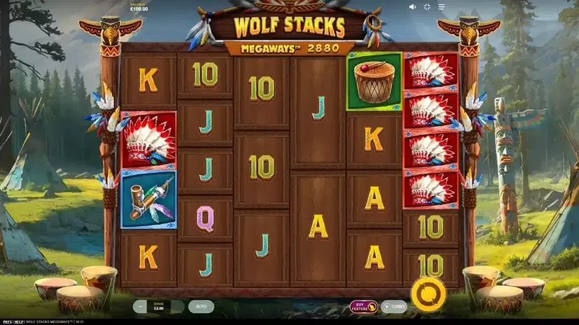 Wolf Stacks Megaways slot screenshot 1