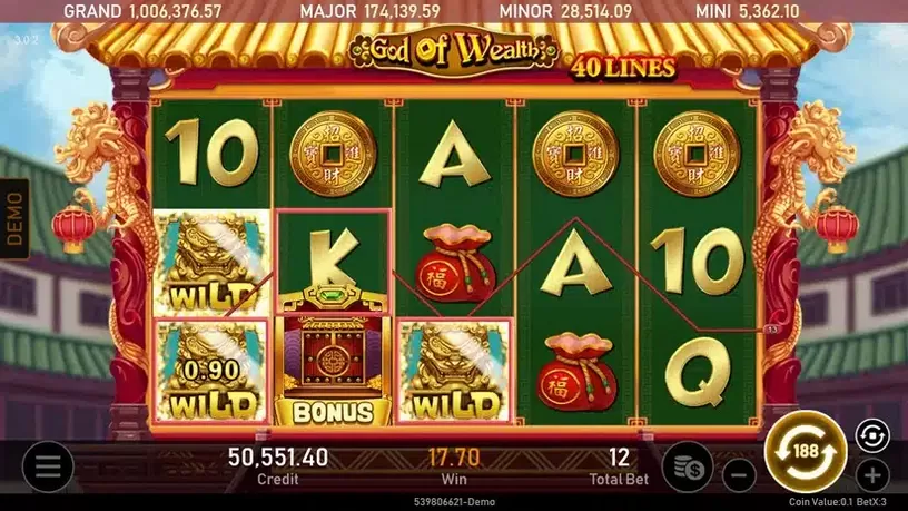 God of Wealth slot screenshot 3