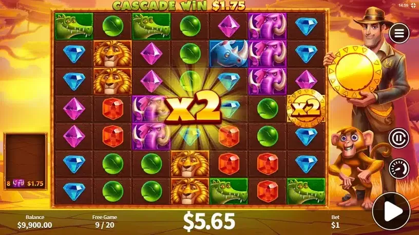 Max Chance and the Safari Secrets slot screenshot 6