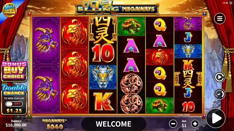Si Ling Megaways slot screenshot 1