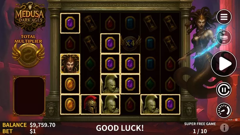 Medusa Dark Ages slot screenshot 4