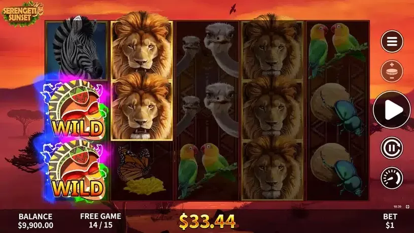 Serengeti Sunset slot screenshot 5
