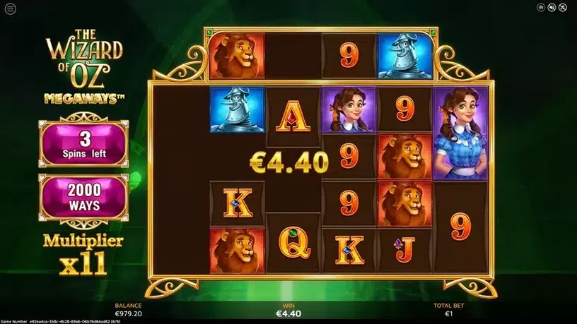 The Wizard of Oz Megaways slot screenshot 4