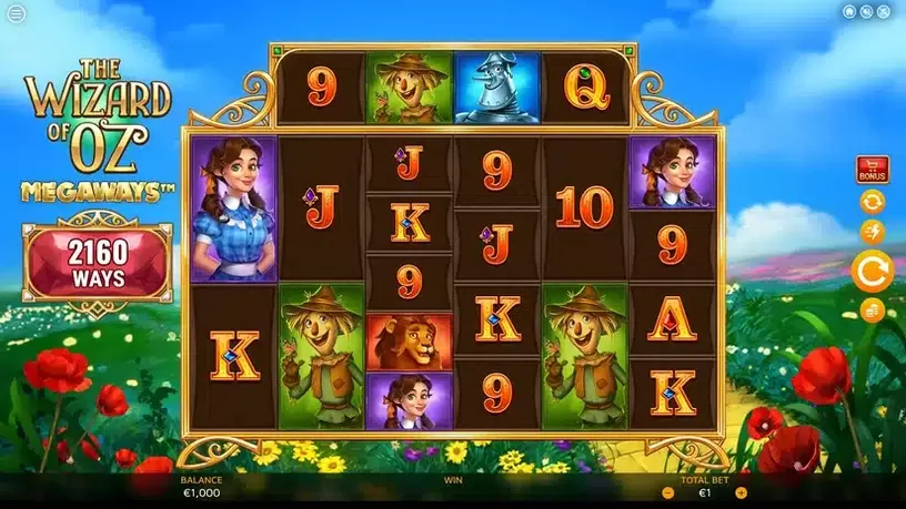 The Wizard of Oz Megaways slot screenshot 1