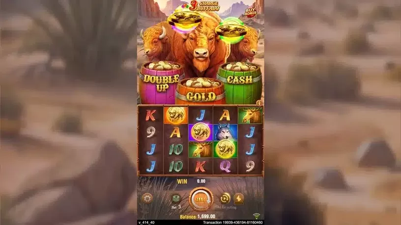 3 Charge Buffalo slot screenshot 2