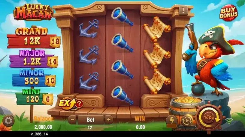 Lucky Macaw slot screenshot 1
