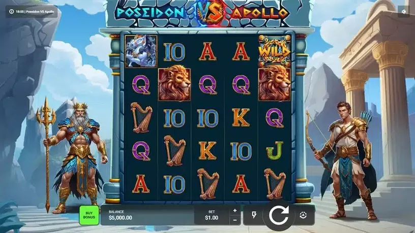 Poseidon VS Apollo slot screenshot 1