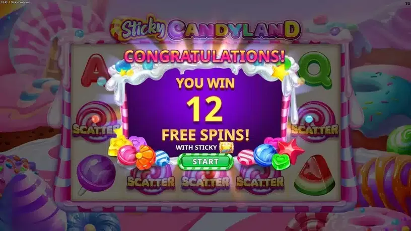 Sticky Candyland slot screenshot 3